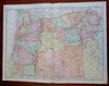 Oregon Portland Salem Tillamook Columbia 1902 Rand McNally large map