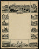 Ravensburg Germany pictorial letter sheet w/ landmarks c.1850-70 views print