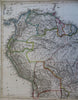 South America Northern Part Brazil Peru Venezuela 1855 Stulpnagel detailed map