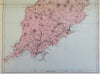 Isle of Man United Kingdom 1881 Edward Weller detailed map