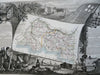 Southern France Lower Rhone Rhine River Marseilles 1856 Levasseur decorative map