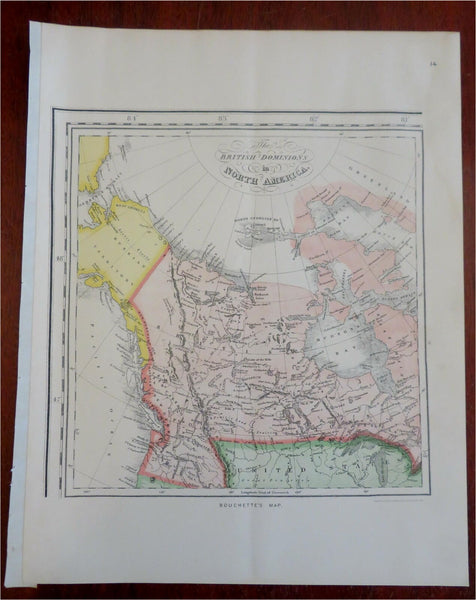 Canada British Columbia Washington Alaska Yukon 1903 Bouchette historical map