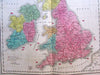 United Kingdom Celebrated Historical Battles c.1820 Carey Kneass hand color map