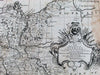 Northeast Germany Prussia Poland Berlin Danzig Saxony Bohemia c.1740 Bowen map