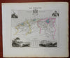 Algeria French Colony North Africa Algiers Constantine 1850 Devilliers map