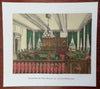 NYC Board of Supervisors Chamber 1868 New York city color view print