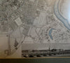 St. Petersburg Russia City Plan c 1840 Framed Decorative Map Landscape Vignette