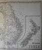 Australia Tasmania New Zealand explorer routes Torrens 1889 Bradley large map