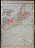 Canada Eastern Nova Scotia 1884 rare large Cram map with original hand color