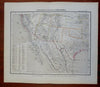 Southwestern United States Texas Arizona New Mexico 1885 Flemming detailed map