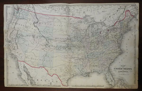 United States & Territories 1876 Comstock map