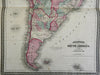 South America Brazil Peru Chile Argentina Venezuela 1866-79 A.J. Johnson map