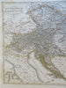 Hapsburg Empire Austria-Hungary Vienna Budapest 1855 Stulpnagel detailed map