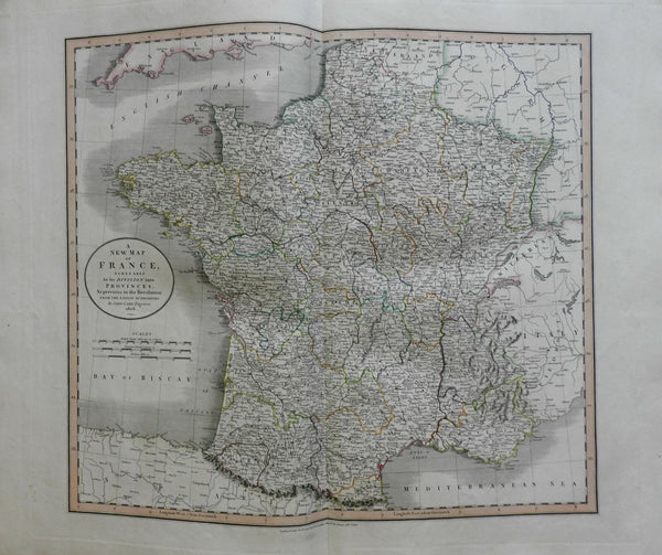 France in Provinces Ancien Regime Orleans Burgundy Provence 1806 Cary folio map