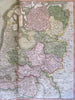 United Provinces Netherlands Dutch Flanders Brabant 1811 Cary large old map