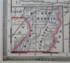 Missouri St. Louis Kansas City 1889-93 Bradley folio hand color detail map