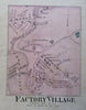 Greenfield Gill Factory Village Massachusetts 1871 Beers large detail city plan