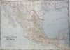 Mexico Monterrey Mexico City Vera Cruz 1887-90 Cram scarce large detailed map