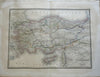 Ancient Anatolia Asia Minor Bithynia Pontus 1842 Lapie large historical map