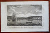 Quebec Canada Cape Rogue St. Lawrence River Sailing Ship 1780 engraved print