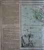 Americas distorted coast shape above California 1764 Brion Desnos tall ships map