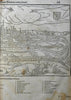 Poitiers Buttiers France 1598 Munster Cosmography wood cut print city view