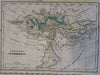 Ancient World Ptoley Africa Mts. Moon c.1845-55 huge Dufour Dyonnet engraved map