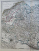 Scandinavia Baltic Sea Russia Moscow St. Petersburg 1880 Petermann detailed map