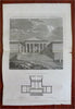 Athenian Propylaea Acropolis Monumental Gate 1805 plan & prospect view print