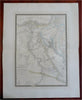 Egypt Nubia Sudan Red Sea Nile River 1822 Brue large detailed map hand color