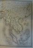 India Southeast Asia Anam Siam Hindostan Indo China Pegu 1858 huge Dufour map