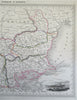 Ottoman Balkans Albania Serbia Bosnia Bulgaria c. 1840-45 decorative map