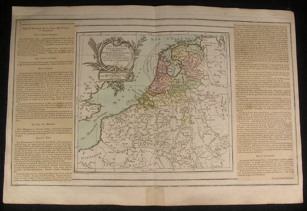 United Provinces Netherlands Utrecht 1766 beautiful old vintage antique rare map