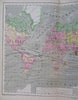 Ethnography Peoples of the World Isotherms 1873 Stemler large map