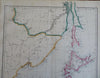 Empire of Japan w/ new boundary Russia/ China c. 1858 Weller map