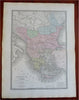 Ottoman Empire Balkans Greece Albania Serbia Bosnia Romania c. 1875 Brue map