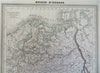 Russian Empire Poland Finland Ukraine Crimea Astrakhan c. 1840-45 decorative map