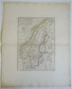 Sweden & Norway Stockholm Baltic Sea 1876 Otterloo scarce large Dutch map