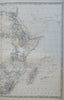 Africa Continent showing prominent Mts. of Moon 1865 Johnston large folio map