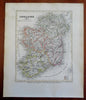 Ireland Dublin Cork Derry Galway 1849 Radefeld engraved map