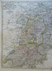 Southwestern Germany Switzerland Bavaria Baden Wrttemberg 1855 detailed map