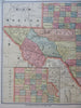 Texas State Map Western Counties El Paso 1886 Watson transitional map