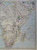 Africa Continent Cape Colony Congo Abyssina Guinea 1880 Petermann detailed map