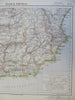 Southern Spain Andalusia Seville Cadiz Grenada Toledo 1883 Letts scarce map