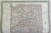 Indiana Indianapolis Fort Wayne state map 1870 A.J. Johnson Scarce Issue map