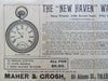 New Haven CT pocket watch maker c.1880's Maher & Crosh advertising handbill