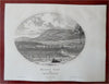 Equinox Mountain Manchester Vermont City View 1861 HF Walling lithographed print