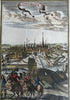 Copenhagen Denmark birds-eye view 1685 Mallet fine hand color print