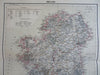 Ireland Dublin Derry Galway Cork 1885 Flemming detailed map