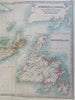 Maritime Provinces Canada Newfoundland Nova Scotia New Brunswick 1924 map